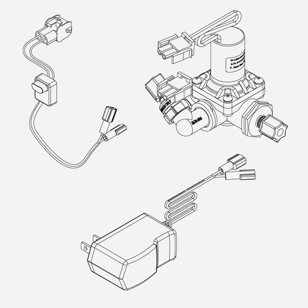 BF12 internals BF12 sensor, solenoid, plug-in