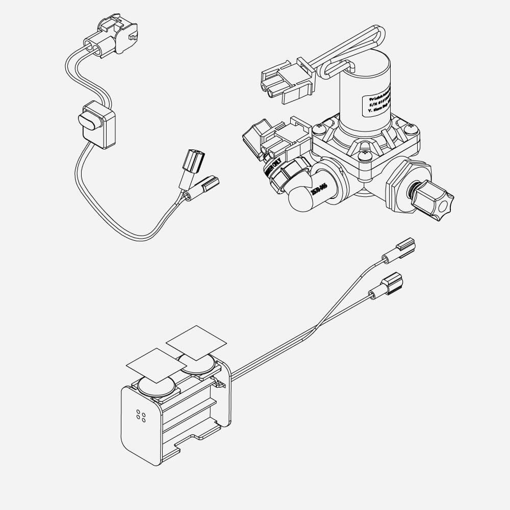 BF12-BAT sensor, solenoid, battery-pack