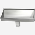 Stainless Steel Security Trough Urinal for Rear Mount (Chase) Application