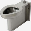 Stainless Steel Replacement for Most On-Floor, Wall Waste, Vitreous China Siphon Jet Toilet, Front Mount